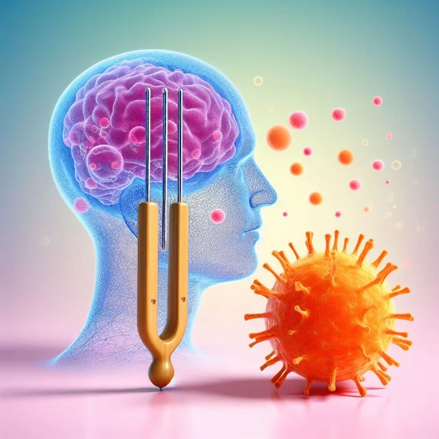 un diapason avec une cellule 